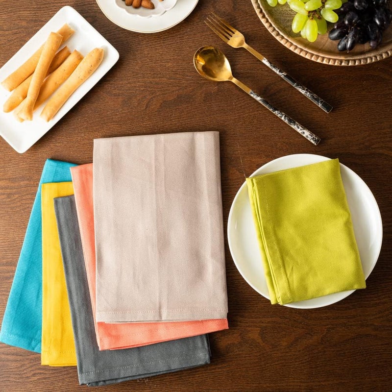 Candy Cottons Grey Cloth Dinner Cotton 18x18 in Washable Napkins Cloth|Absorbent Reusable Spring Easter Basket Decor Pk of 6 Table Napkins Cocktail Party Wedding BBQ Hotel Cafe Cloth Napkins - Image 4